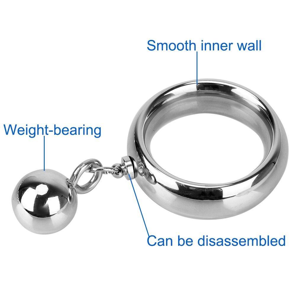 Metal Ring With Weight Ball - LUSTLOVER