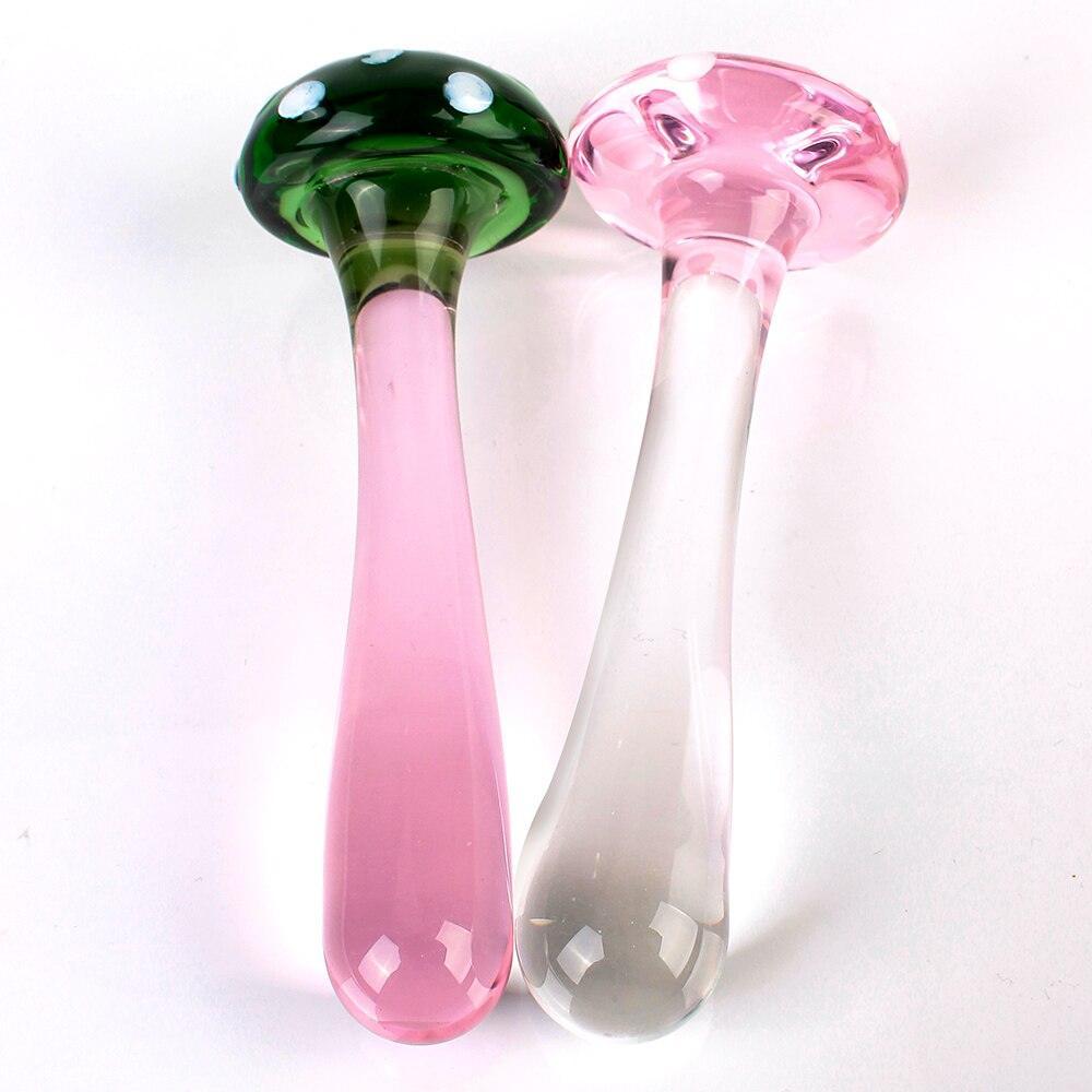 Mushroom Glass Butt Plug Dildo - LUSTLOVER