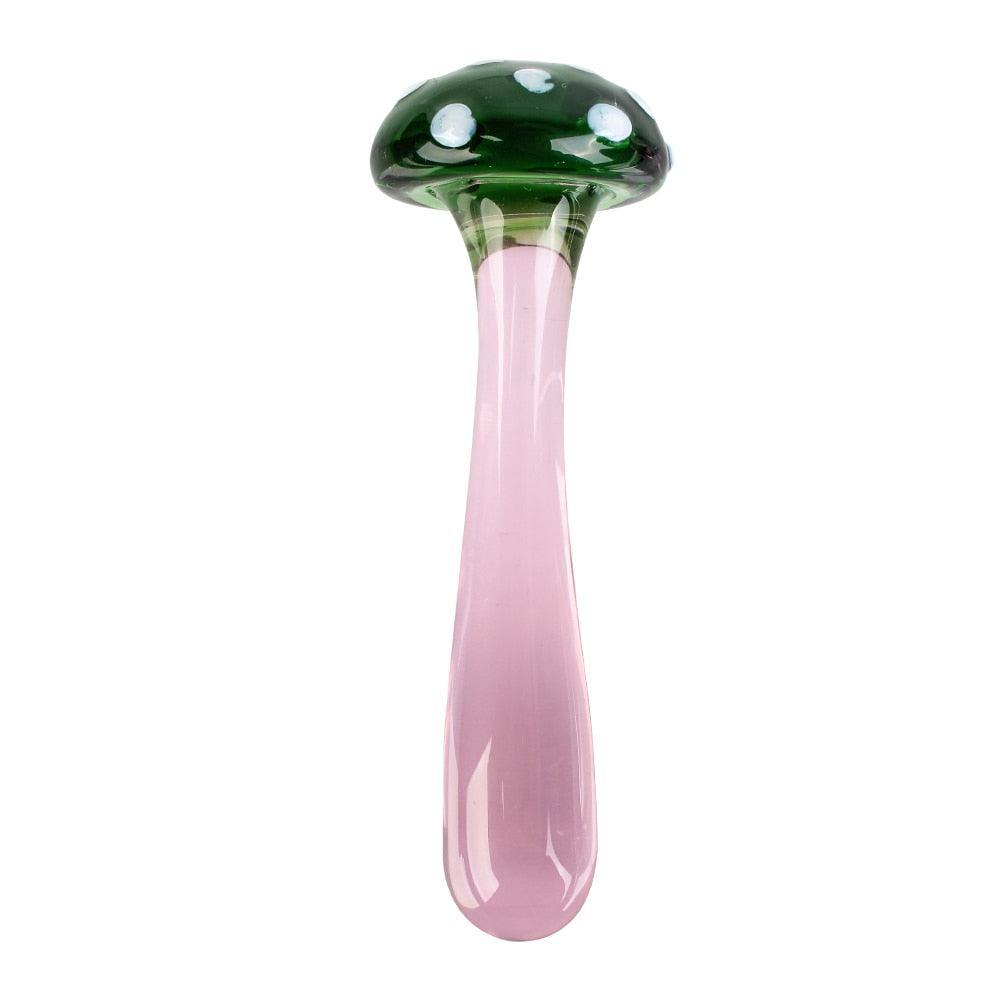 Mushroom Glass Butt Plug Dildo - LUSTLOVER