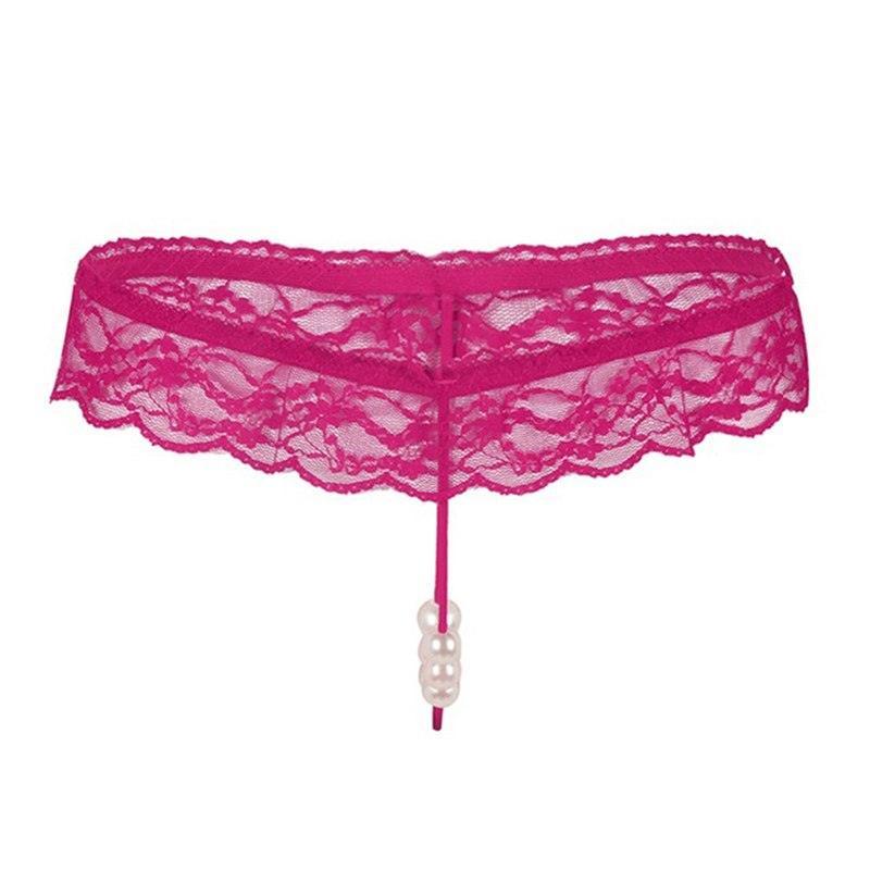 Pearl Lace G String Temptation Panties - LUSTLOVER