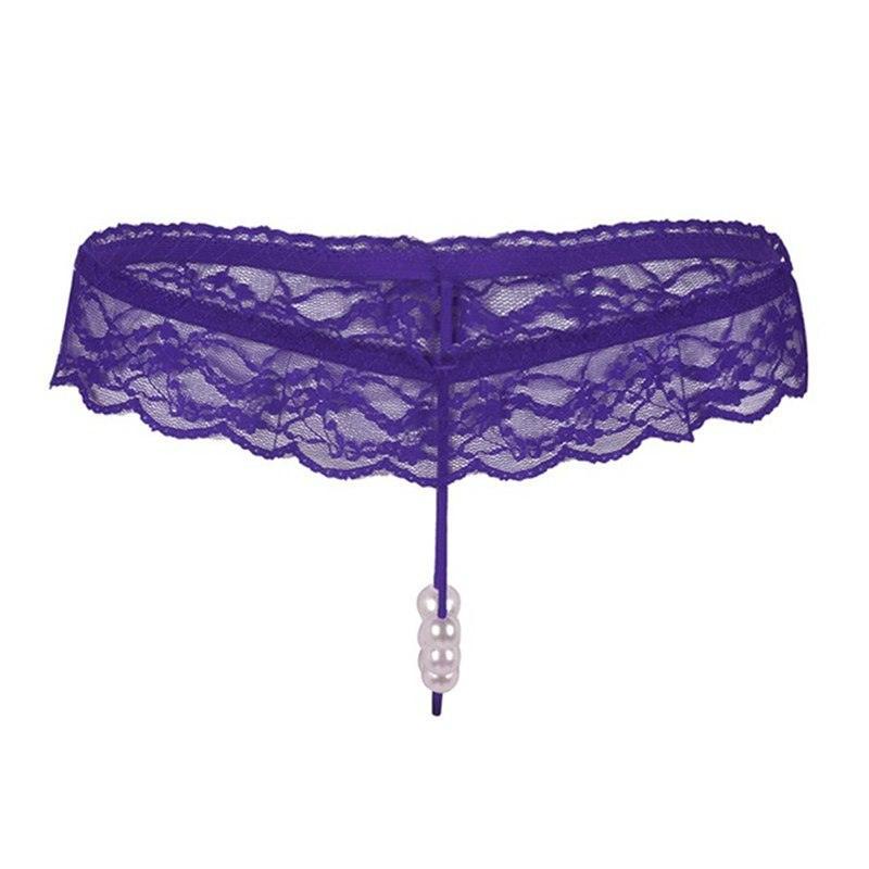 Pearl Lace G String Temptation Panties - LUSTLOVER