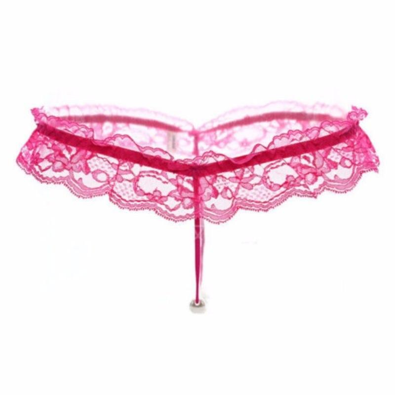 Pearl Lace G String Temptation Panties - LUSTLOVER