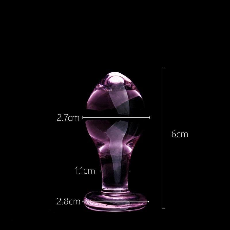 Pink Crystal Glass Butt Plug - LUSTLOVER