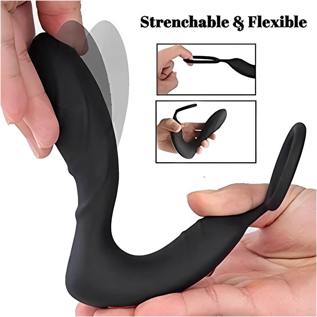 Remote Control 10 Vibrating Modes Cock Ring Prostate Massager - LUSTLOVER