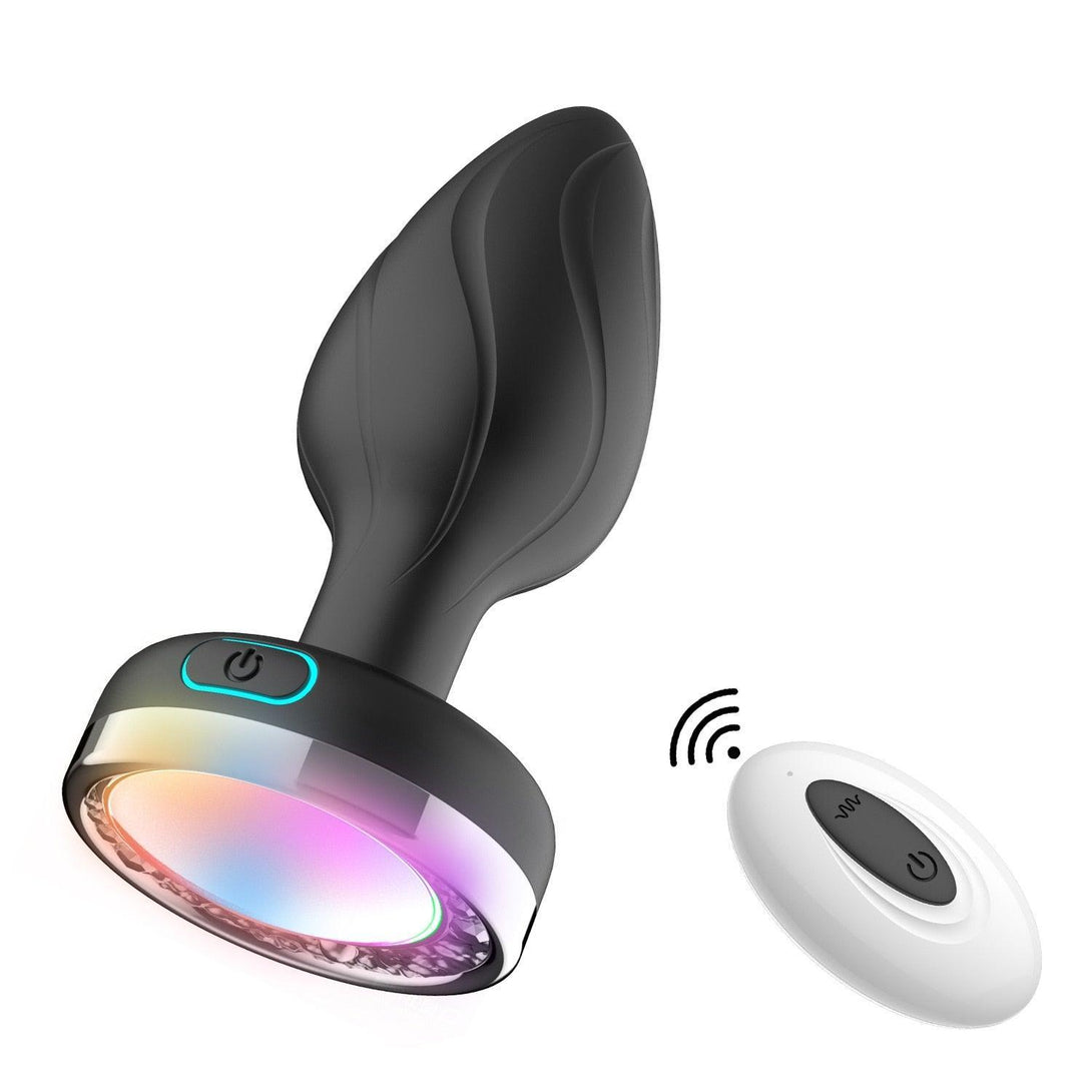 Remote Control Color Lights Vibrating Butt Plug - LUSTLOVER