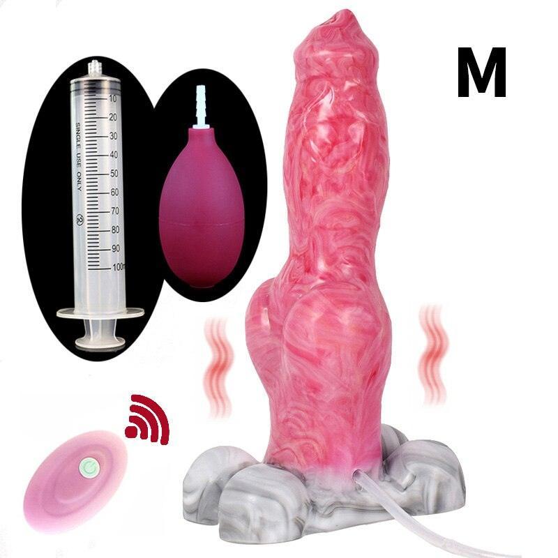 Remote Control Ejaculating Dildo Vibrator - LUSTLOVER