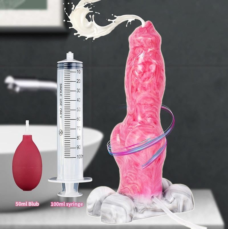 Remote Control Ejaculating Dildo Vibrator - LUSTLOVER