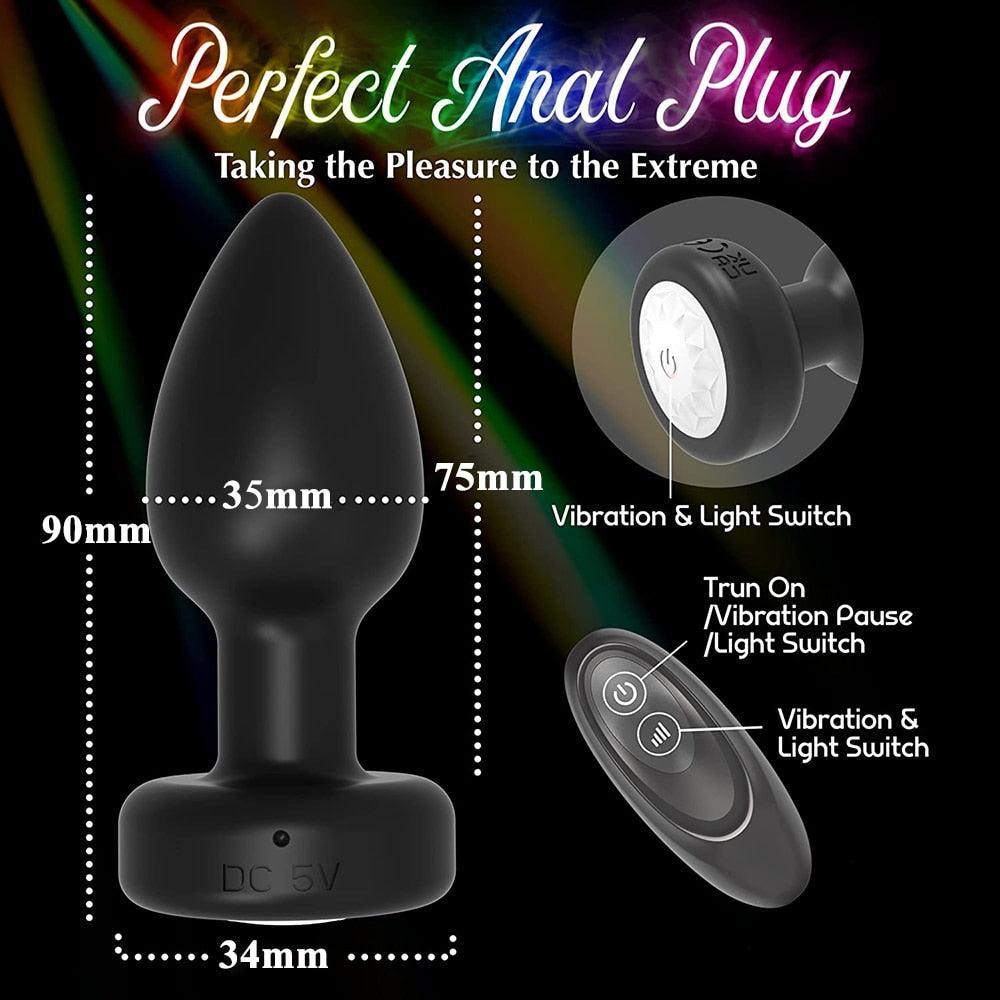 Remote Control Light Butt Plug - LUSTLOVER