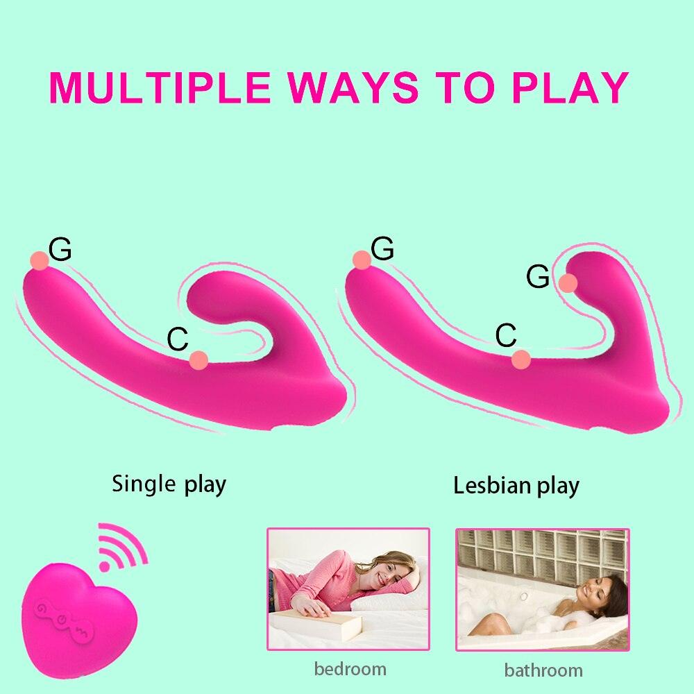 Remote Control Realistic Dildo Vibrator Massager Strapless Strap on - LUSTLOVER