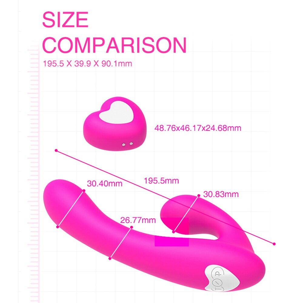 Remote Control Realistic Dildo Vibrator Massager Strapless Strap on - LUSTLOVER