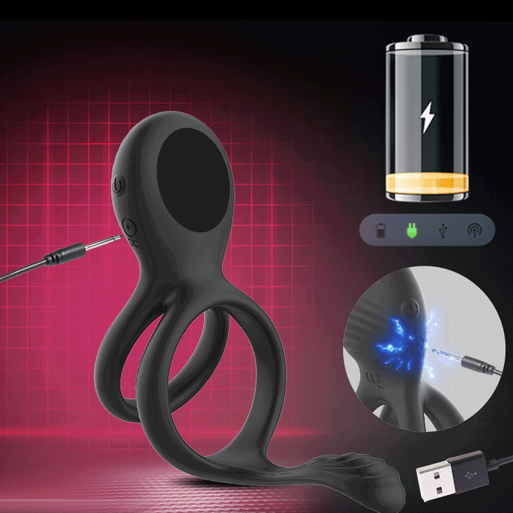 Remote Vibrating Double Cock Ring - LUSTLOVER