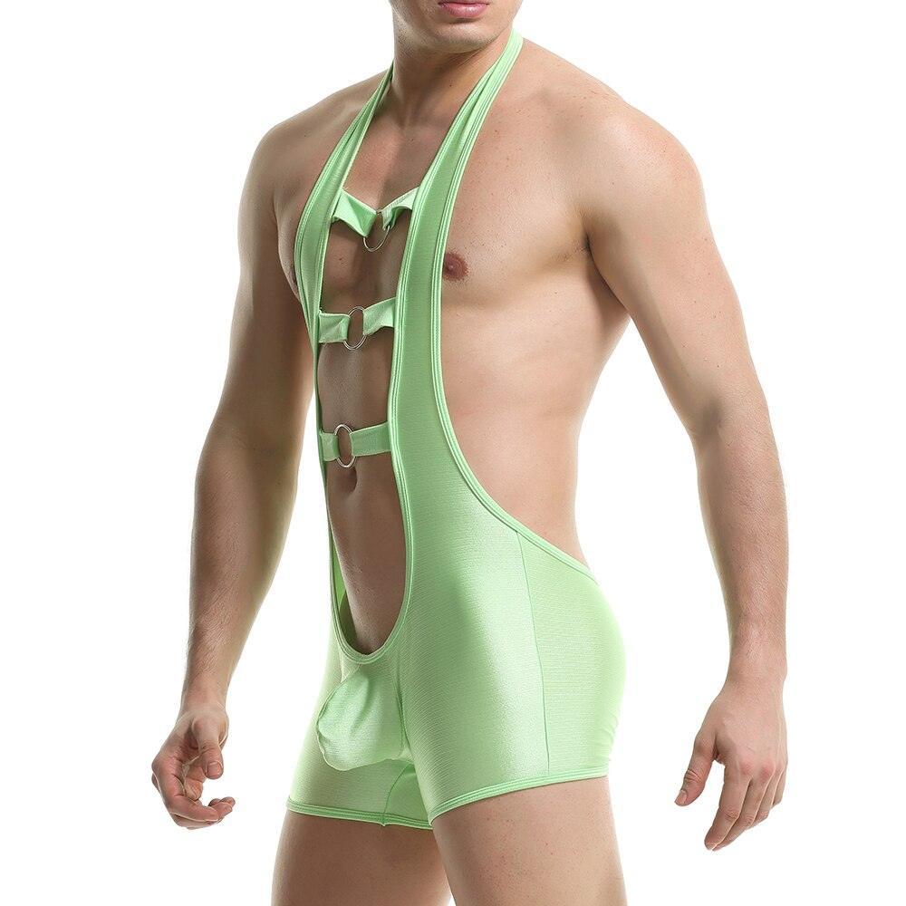 Sexy Men's Halter Bodysuits - LUSTLOVER