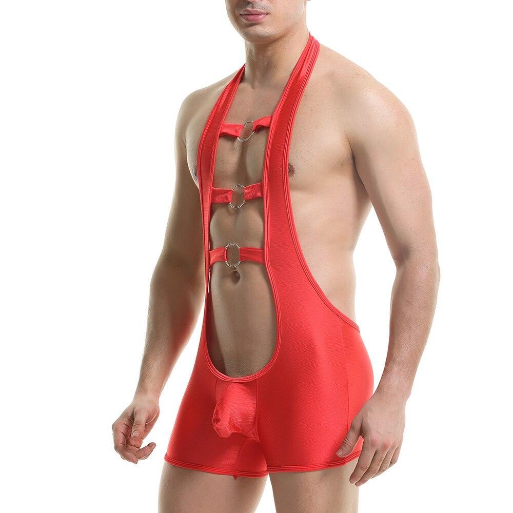 Sexy Men's Halter Bodysuits - LUSTLOVER