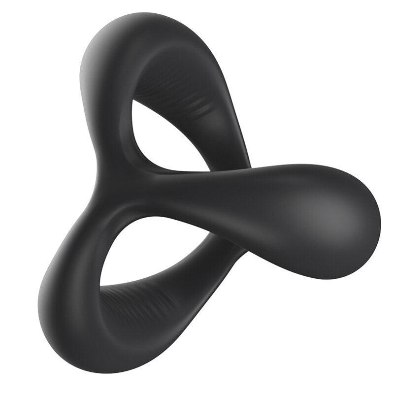 Silicone Stretchy Cock Ring And Ball Ring - LUSTLOVER