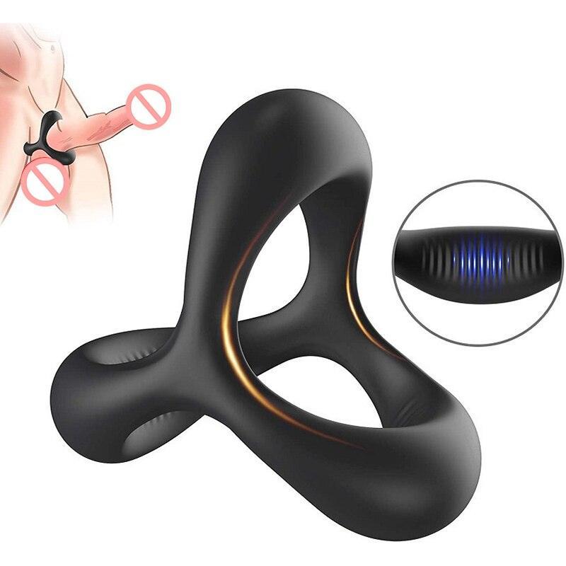 Silicone Stretchy Cock Ring And Ball Ring - LUSTLOVER