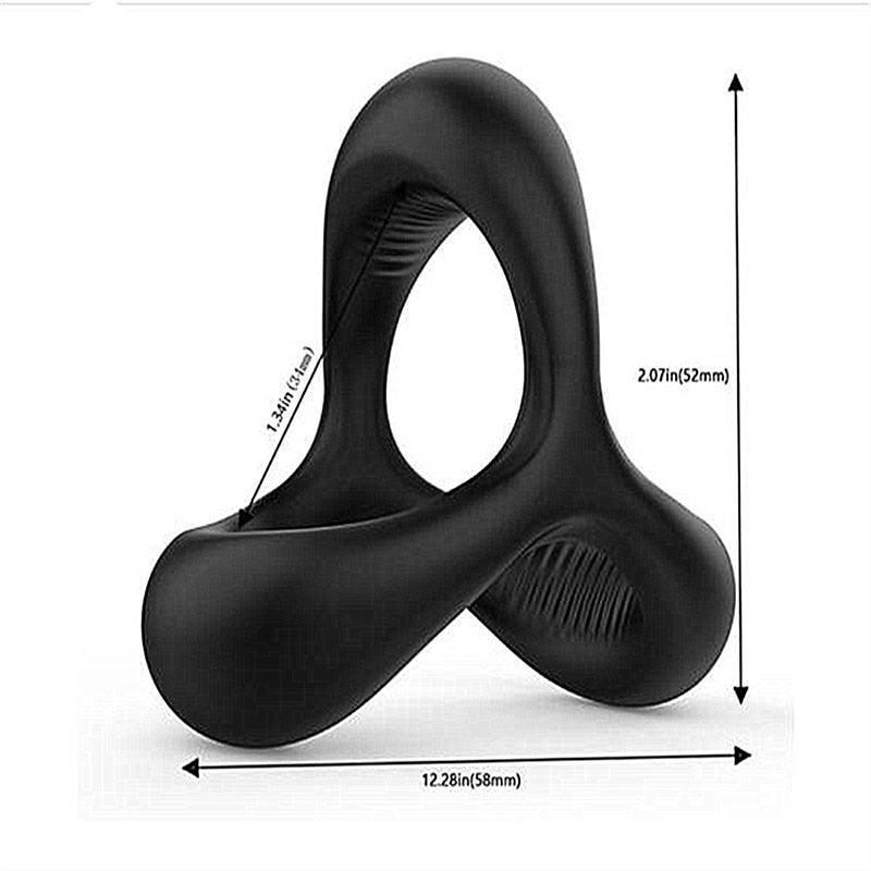 Silicone Stretchy Cock Ring And Ball Ring - LUSTLOVER