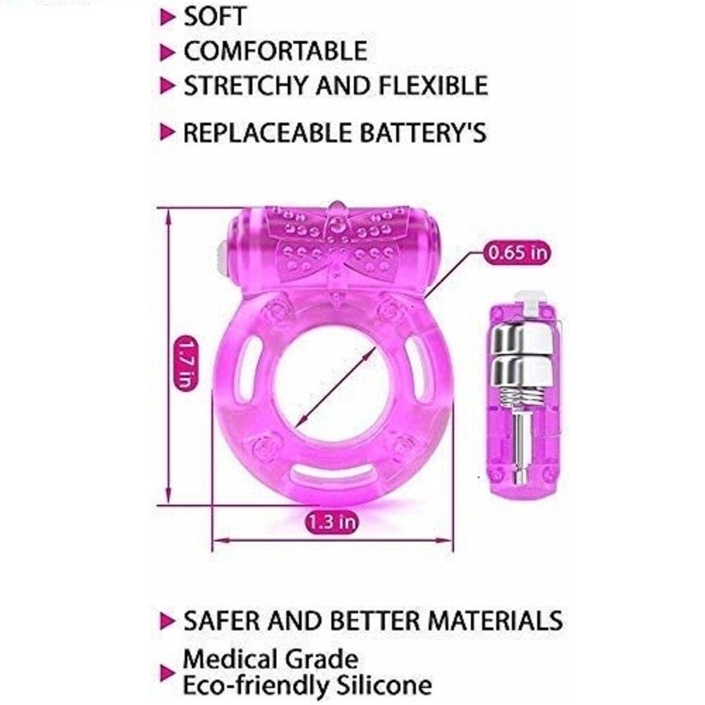 Stretchy Vibrating Cock Ring - LUSTLOVER