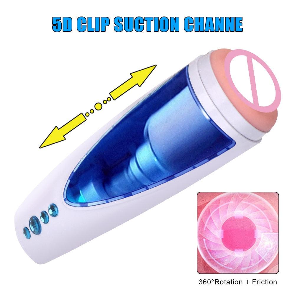 Telescopic and Rotation Fleshlight With Voice Feature - LUSTLOVER