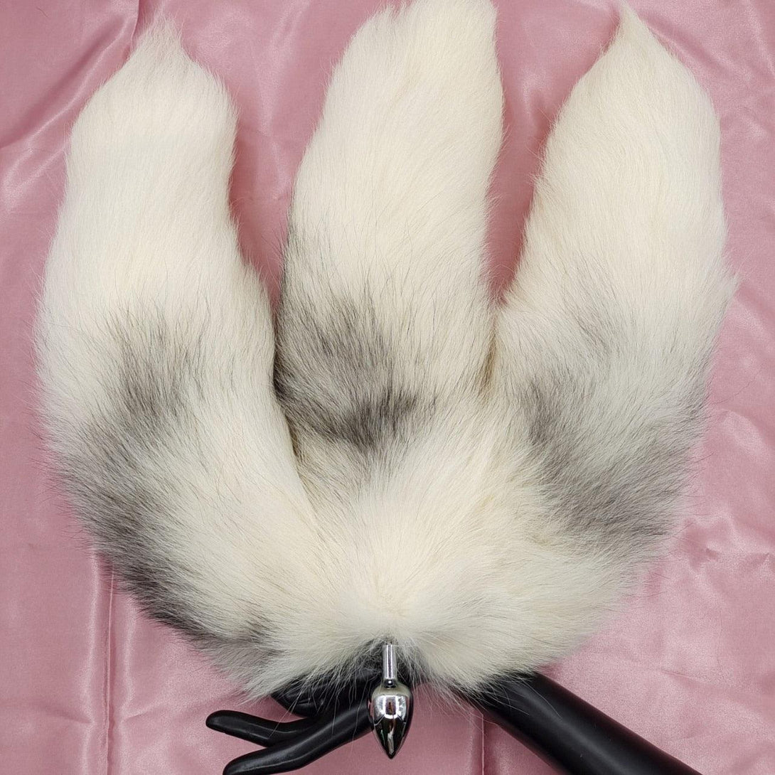 Three Tails In One Fox Tail Butt Plug - LUSTLOVER