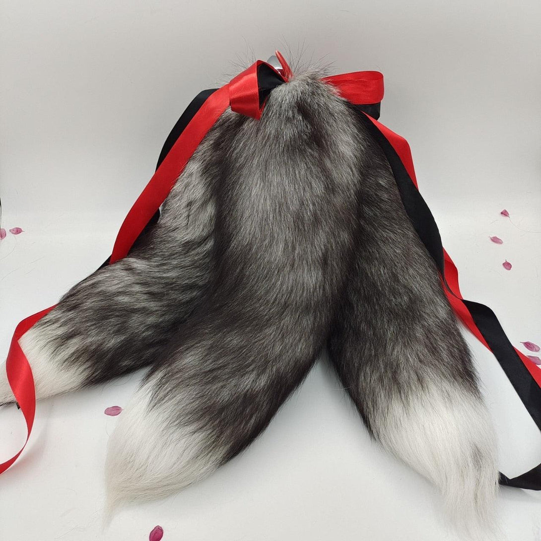 Three Tails In One Fox Tail Butt Plug - LUSTLOVER