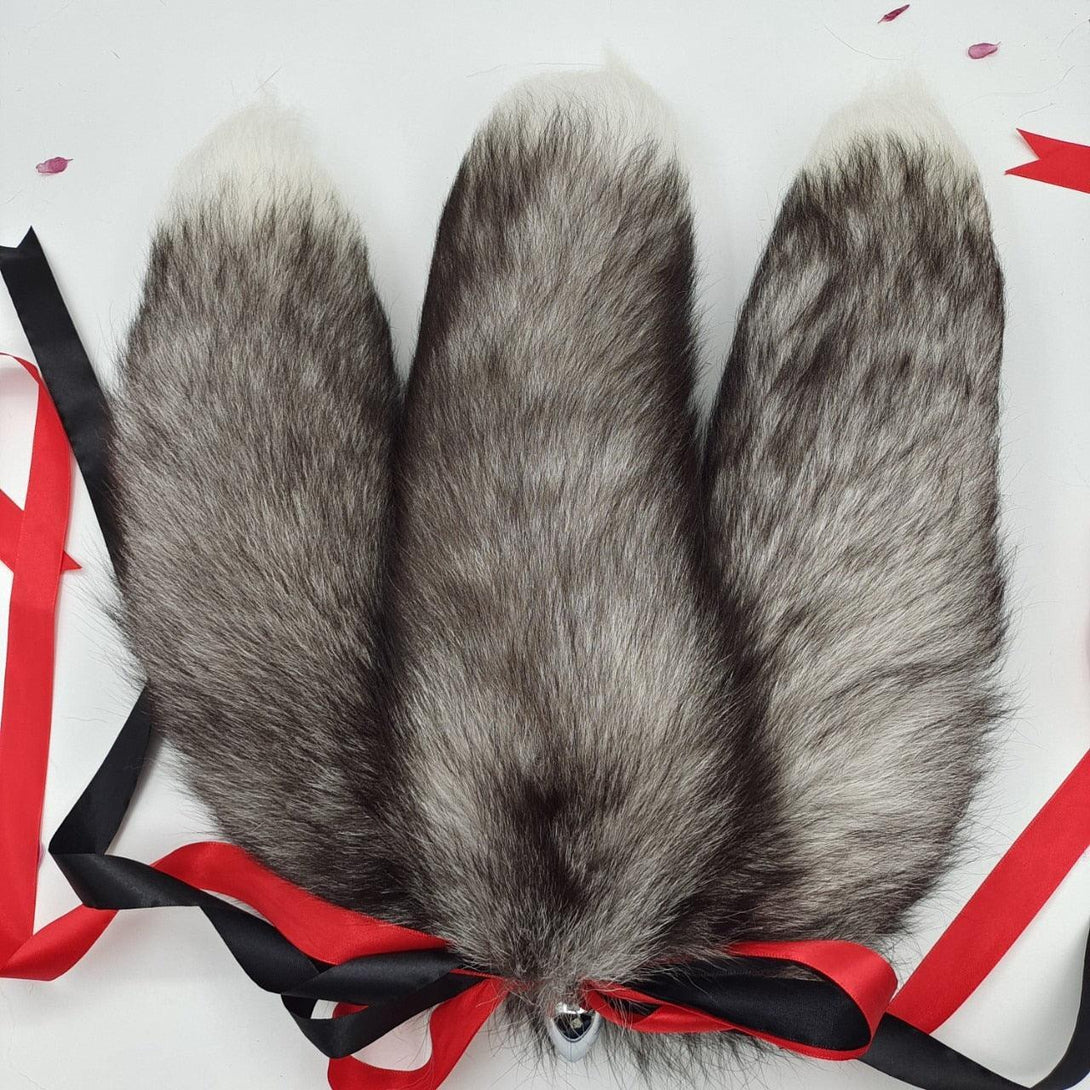 Three Tails In One Fox Tail Butt Plug - LUSTLOVER