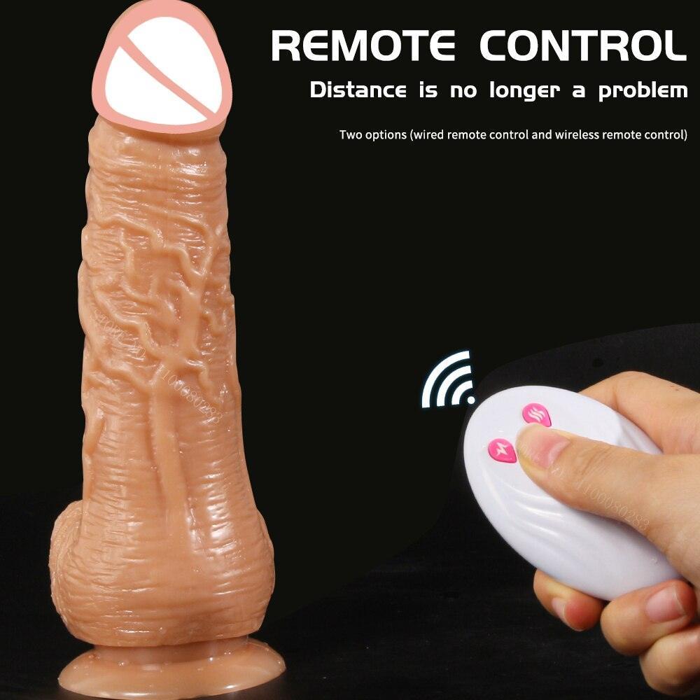 Thrusting Rotation Remote Control Dildo Vibrator - LUSTLOVER