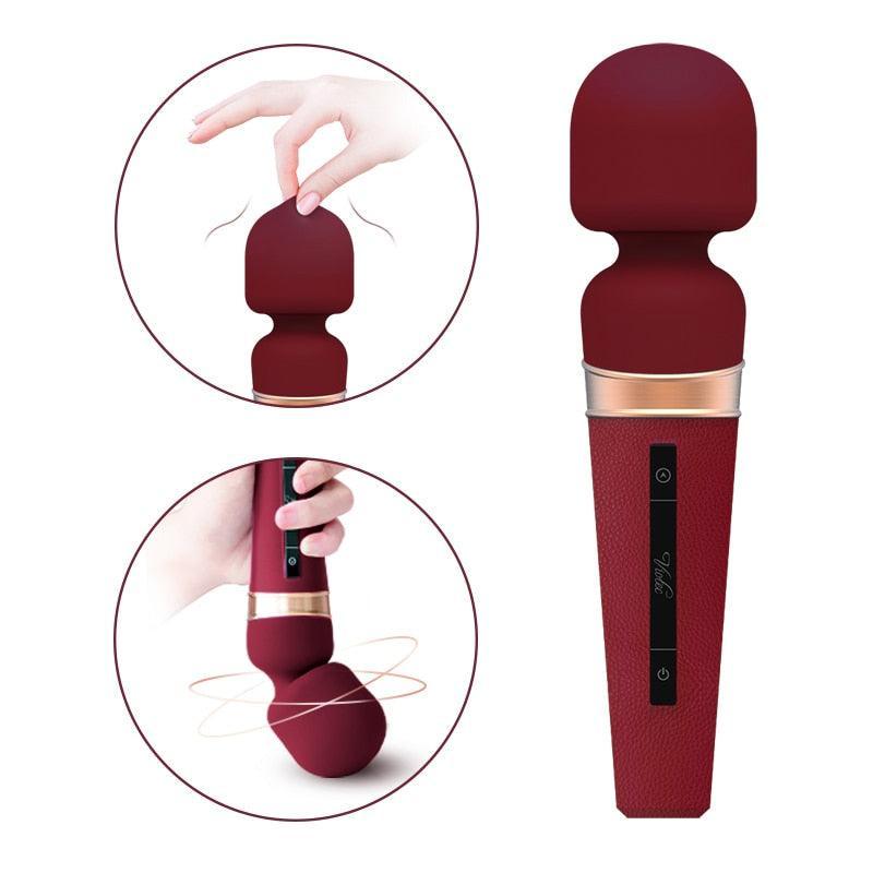 Touch Screen Silicone Massage Wand Vibrators - LUSTLOVER