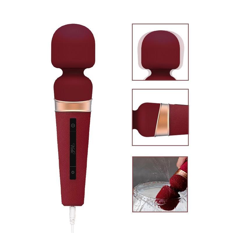 Touch Screen Silicone Massage Wand Vibrators - LUSTLOVER