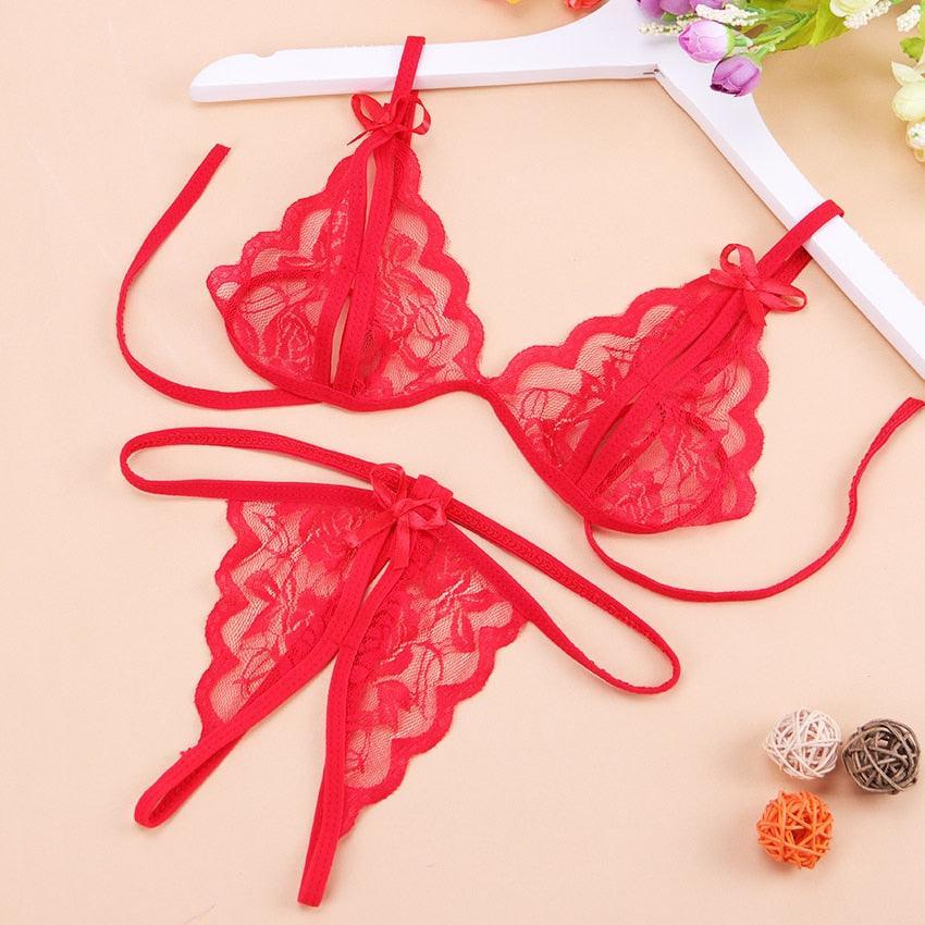 Transparent Lace Sexy Underwear Set - LUSTLOVER