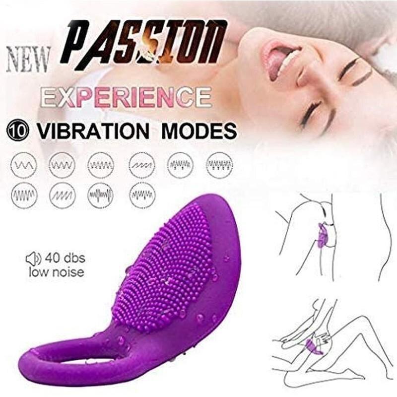 Vibrating Cock Ring With Clitoral Vibrating - LUSTLOVER