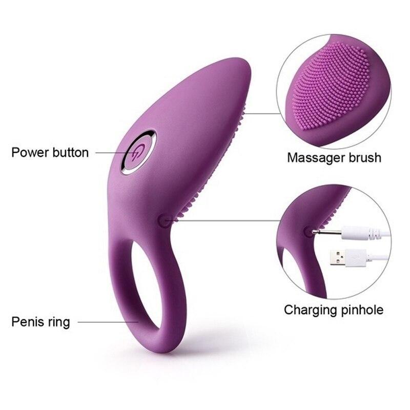 Vibrating Cock Ring With Clitoral Vibrating - LUSTLOVER