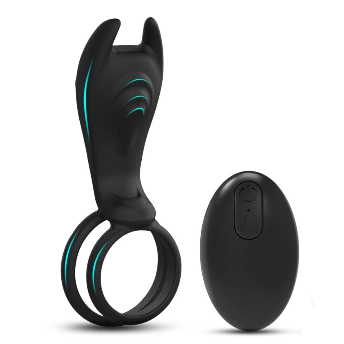 Vibrating Cock Ring with Remote Control - LUSTLOVER