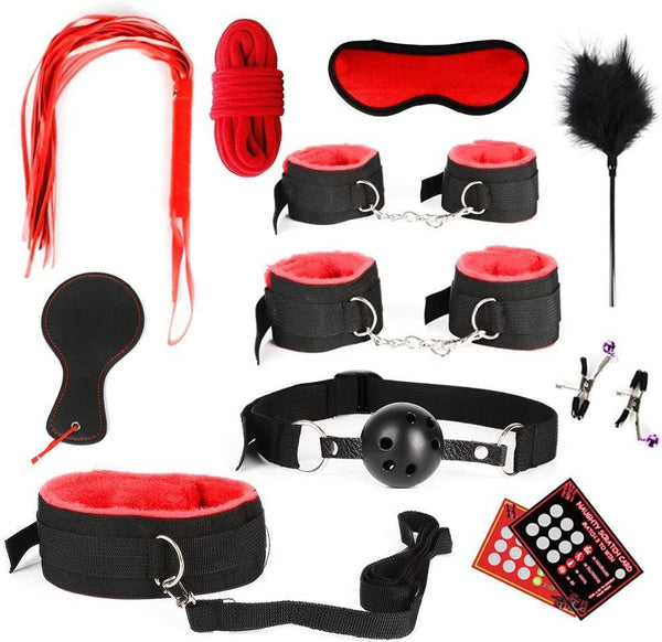 BDSM Bondage Kit 13 Piece - LUSTLOVER