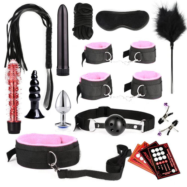 BDSM Bondage Kit 18 Piece - LUSTLOVER