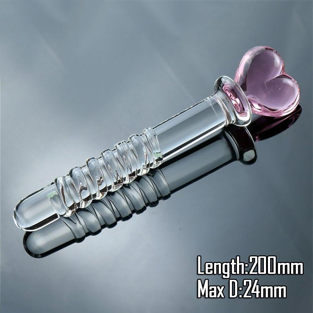 Coarse Thread Glass Dildo - LUSTLOVER