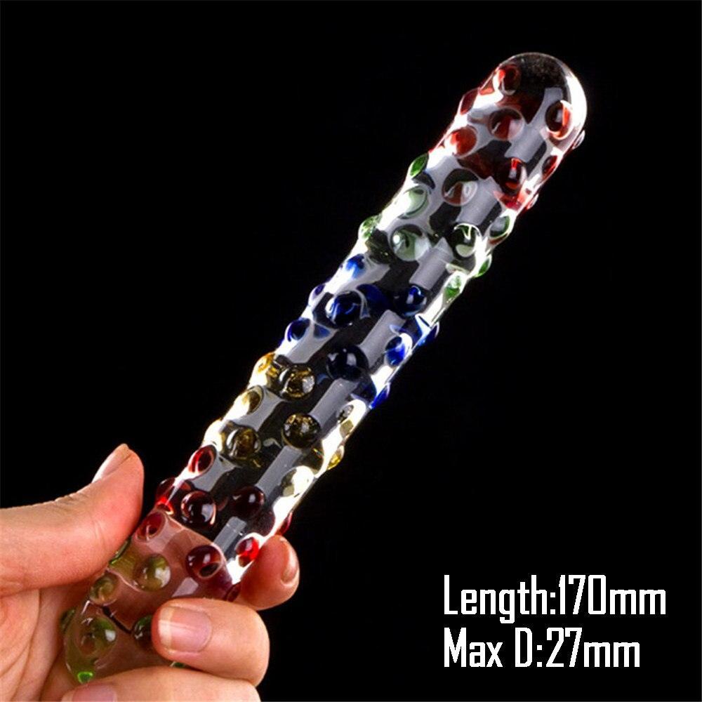 Convex Round Stick Glass Dildo - LUSTLOVER