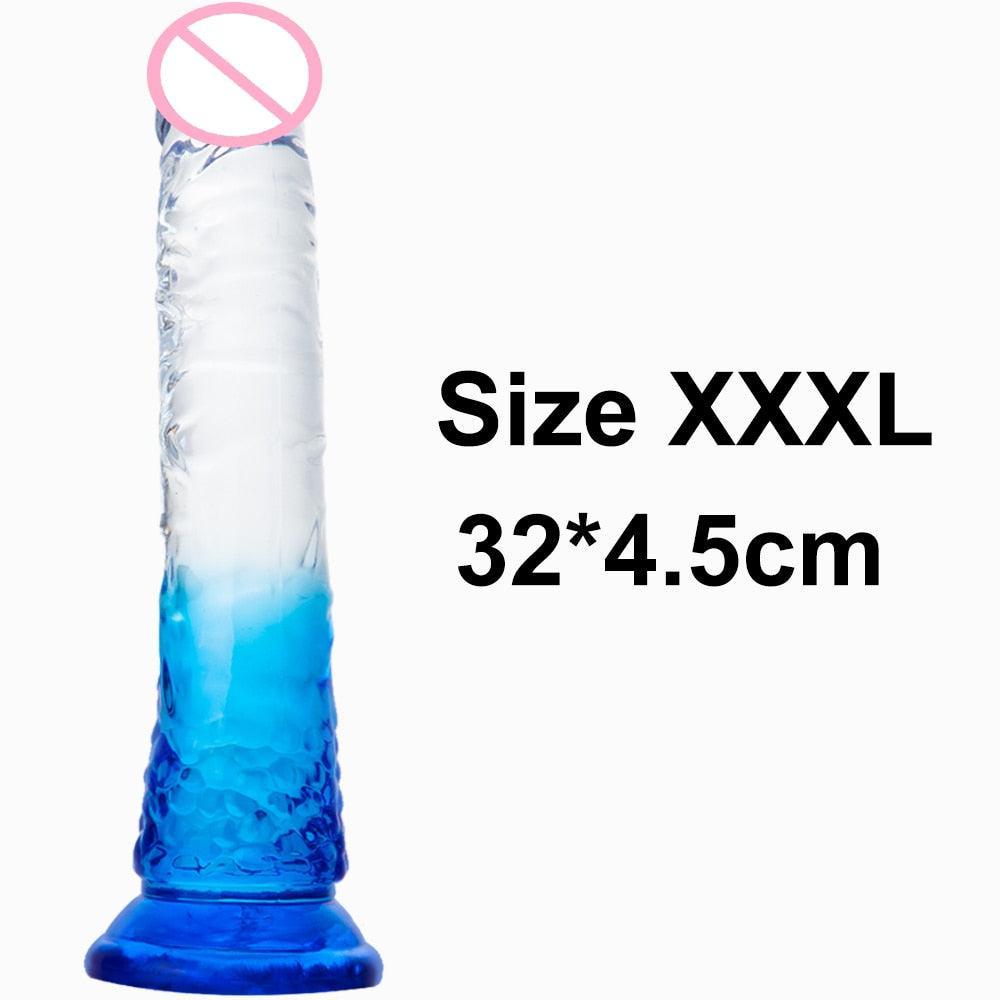 Crystal Jelly Huge Dildo - LUSTLOVER