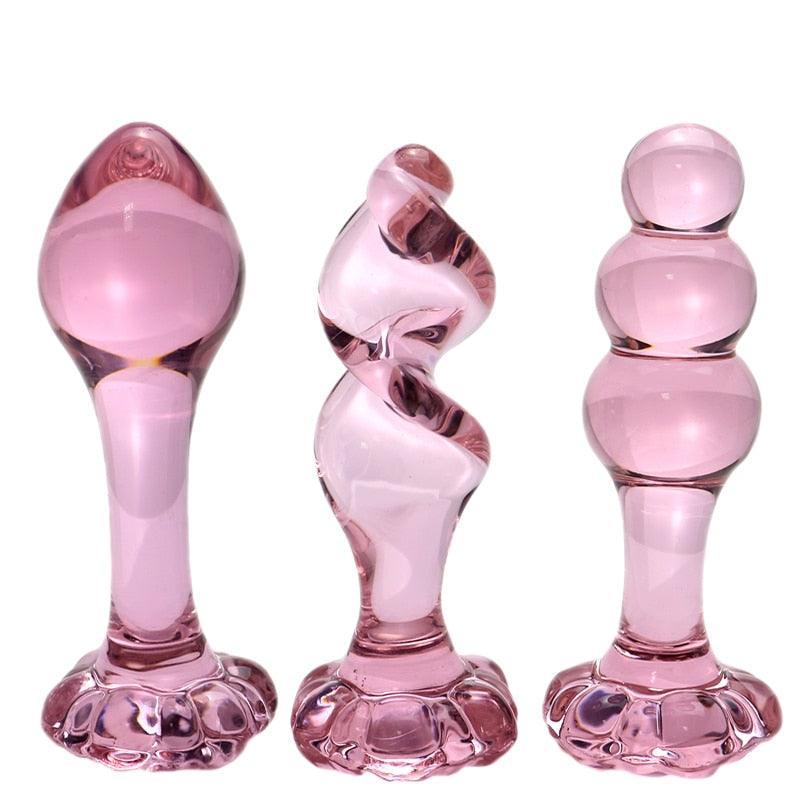 Flower Crystal Glass Butt Plug - LUSTLOVER