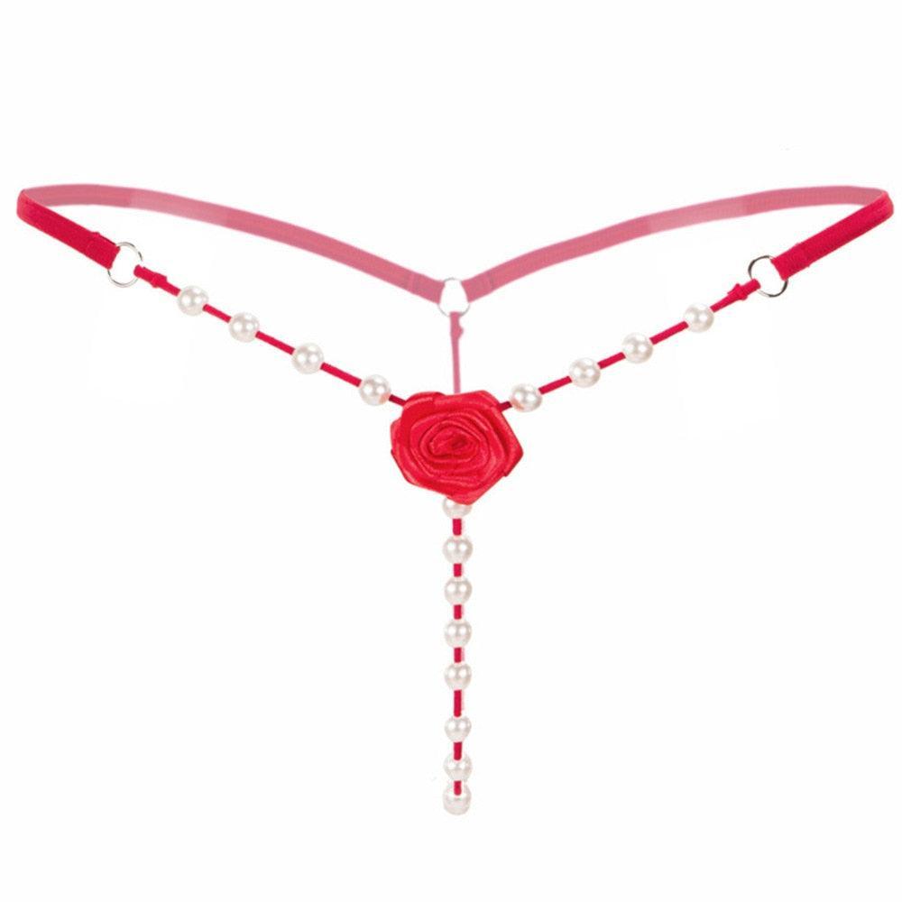 Flower Pearl G String Thong - LUSTLOVER