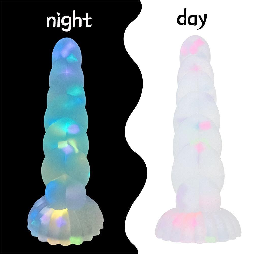 Luminous Soft Suction Cup Non-Realistic Dildo - LUSTLOVER