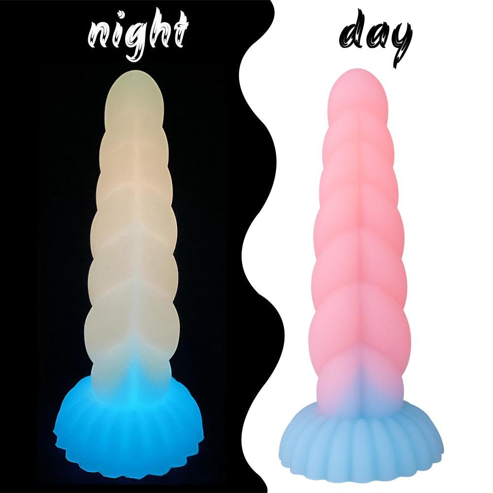 Luminous Soft Suction Cup Non-Realistic Dildo - LUSTLOVER