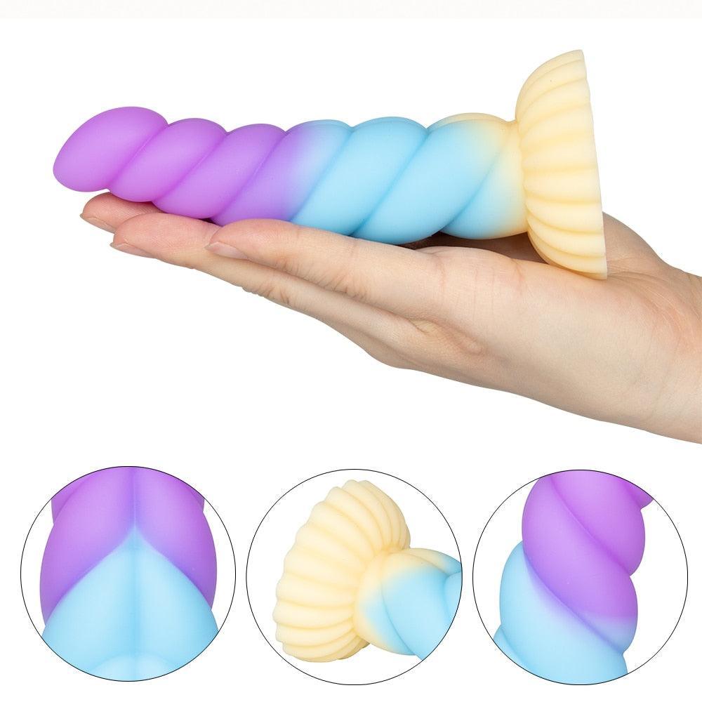 Luminous Soft Suction Cup Non-Realistic Dildo - LUSTLOVER