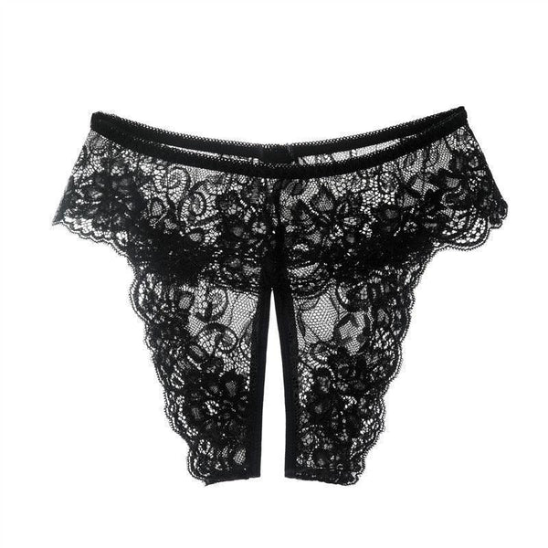 Open Crotch Lace Transparent Panties - LUSTLOVER