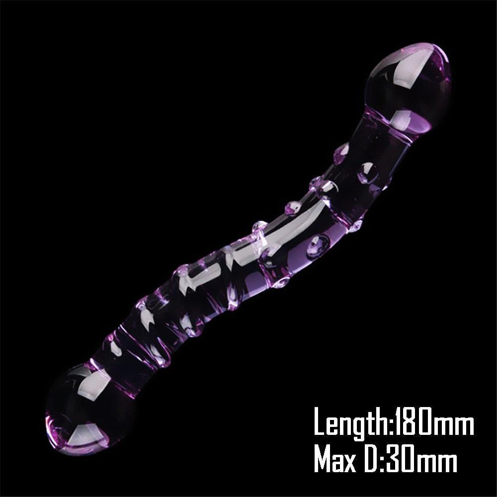 S Shape Double Ended Glass Dildo - LUSTLOVER