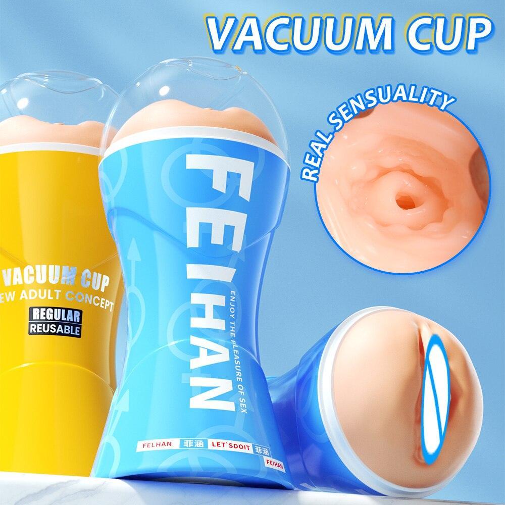 Vacuum Cup Silicone Pocket Pussy Set - LUSTLOVER