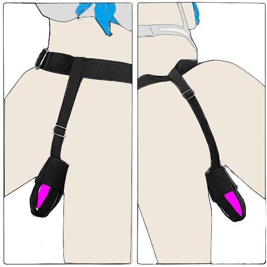 Vibrator Constrained Forced Strap - LUSTLOVER